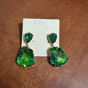 NWT Emerald Green Statement Earrings by Cara